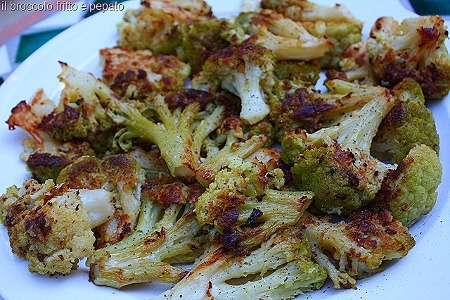 Couscous trapanese con i broccoli - Il broccolo fritto e pepato